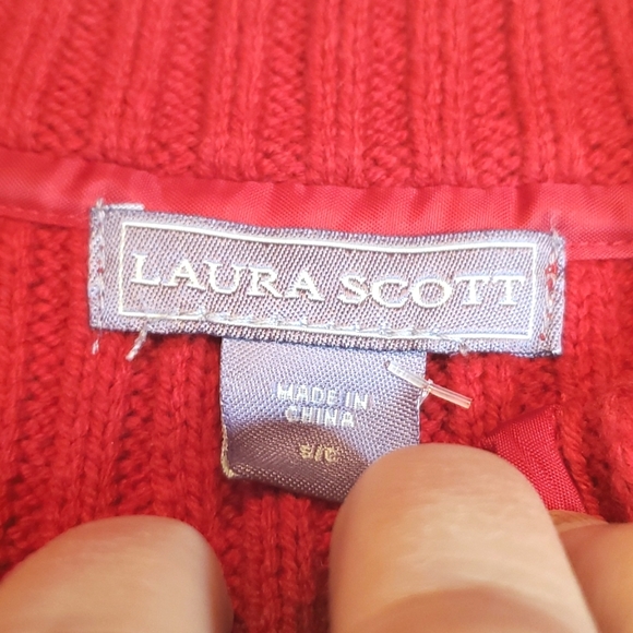 Laura Scott Sweater size S red color Excellent Condition - Picture 16 of 17